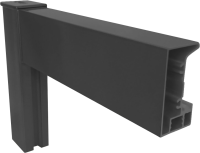 Шторка на ванну Kubele DE019 P4-CLN-BLMT 155х150 см, профиль матовый черный