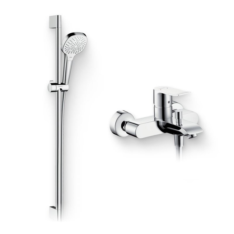 Душевой комплект Смеситель Hansgrohe Metris 31480000 + Гарнитур Croma Select E Multi 26590400