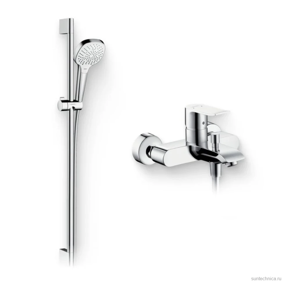 Душевой комплект Смеситель Hansgrohe Metris 31480000 + Гарнитур Croma Select E Multi 26590400