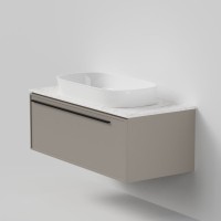 Тумба с раковиной La Fenice Elba 90 подвесная, сappuccino, столешница белый мрамор, раковина белая матовая