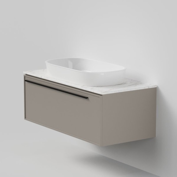Тумба с раковиной La Fenice Elba 90 подвесная, сappuccino, столешница белый мрамор, раковина белая матовая