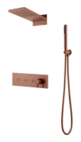 Душевой комплект Boheme Fusion 130-BRB С ВНУТРЕННЕЙ ЧАСТЬЮ, brushed bronze