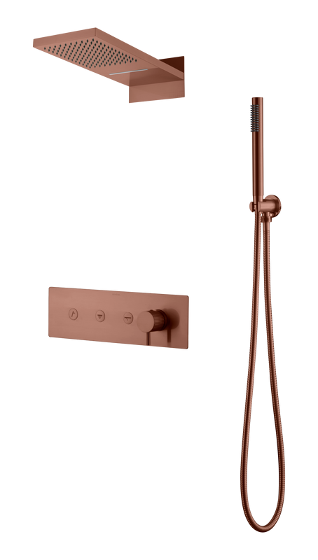 Душевой комплект Boheme Fusion 130-BRB С ВНУТРЕННЕЙ ЧАСТЬЮ, brushed bronze