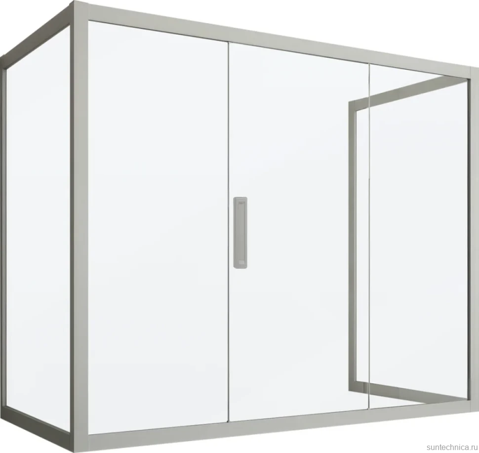 Шторка на ванну Kubele DE019 P3U-MAT-MT, 170х80 см, профиль матовый хром
