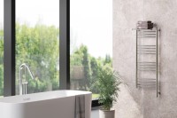 Полотенцесушитель электрический Сунержа Богема 3.1 00-6007-1040 110x45 см, подключение справа, без покрытия, лесенка, с полкой