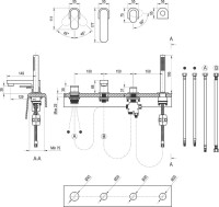 Смеситель на борт ванны Ravak Chrome CR 026.00CR С ВНУТРЕННЕЙ ЧАСТЬЮ, хром