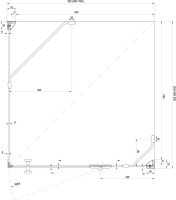 Душевой уголок Ravak Smartline SMSD2 B R 100х90 Transparent, профиль хром
