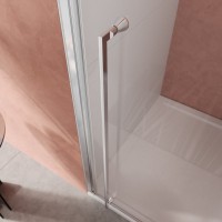 Душевая дверь в нишу Cezares Liner B-12 R 90 см, профиль хром, стекло прозрачное