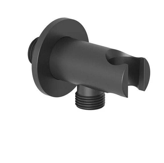 Шланговое подключение Kludi A-QA 6556739-00 с держателем, черное матовое