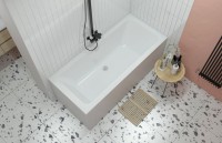 Акриловая ванна Lavinia Boho Pure 170x75 см, встраиваемая, белая, с каркасом, с подголовником
