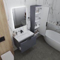 Тумба с раковиной Grossman Блисс 80 матовый графит Тумба с раковиной Grossman Блисс 80 матовый графит