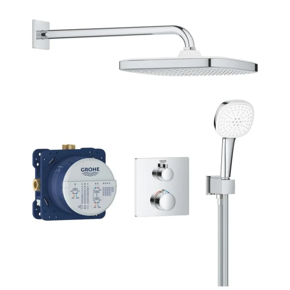 Душевая система с термостатом встроенным, цвет: хром GROHE Grohtherm 34871000