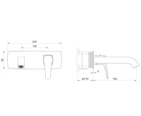 Смеситель для раковины Wonzon & Woghand Flex WW-88869072-BG С ВНУТРЕННЕЙ ЧАСТЬЮ, брашированное золото Смеситель для раковины Wonzon & Woghand Flex WW-88869072-BG С ВНУТРЕННЕЙ ЧАСТЬЮ, брашированное золото