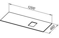 Тумба с раковиной Allen Brau Infinity 120 R подвесная, папирус матовый, столешница графит структ