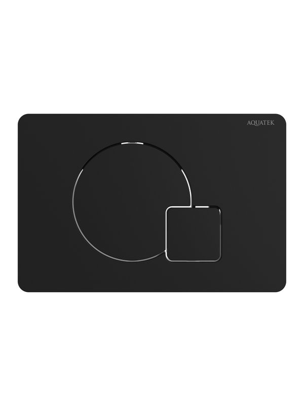 Кнопка смыва для унитаза AQUATEK KDI-0000069 АБС-пластик, цвет матовый черный