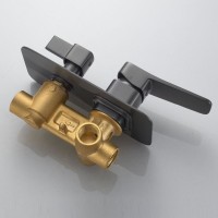 Душевая система / Тропический душ со смесителем встраиваемая Shevanik S9935T, оружейная сталь