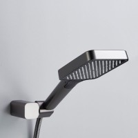 Душевая система / Тропический душ со смесителем встраиваемая Shevanik S9935T, оружейная сталь