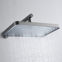 Душевая система / Тропический душ со смесителем встраиваемая Shevanik S9935T, оружейная сталь