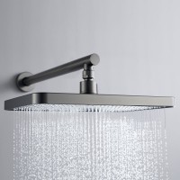Душевая система / Тропический душ со смесителем встраиваемая Shevanik S9935T, оружейная сталь