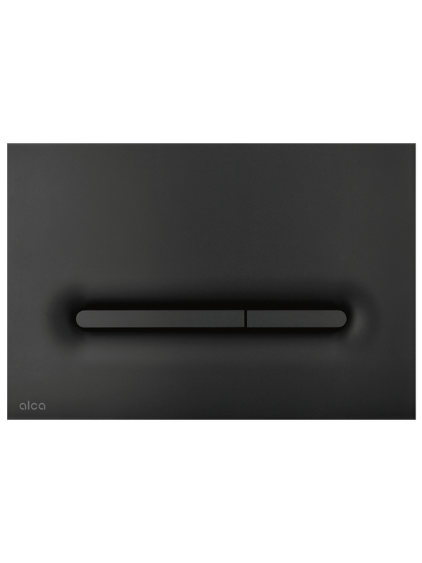 Кнопка смыва для унитаза AlcaPlast Linka M1878 пластик, цвет матовый черный, с антибактериальным покрытием