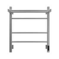 Полотенцесушитель электрический Grota Alto 530х600 NM EL 60x55 см, подключение справа, слева, скрытое подключение справа, матовый хром, лесенка, с полкой