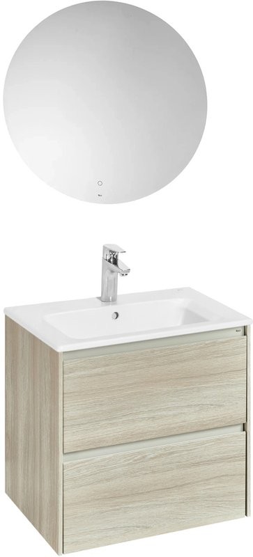 Мебель для ванной комнаты Roca Ona 60 светлый дуб, раковина 3279A8000