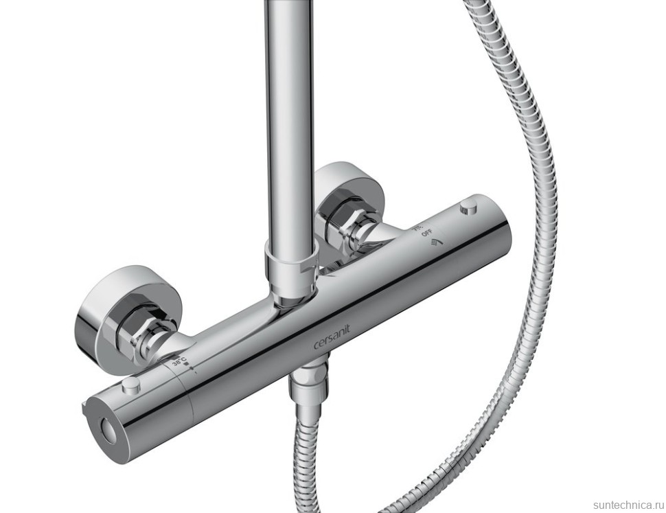 Душевая стойка Cersanit Браско (Brasko) 64526 с термостатом, хром