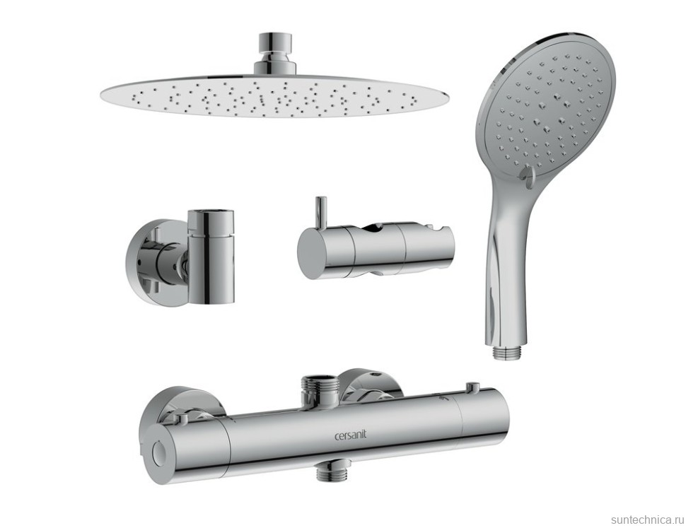 Душевая стойка Cersanit Браско (Brasko) 64526 с термостатом, хром