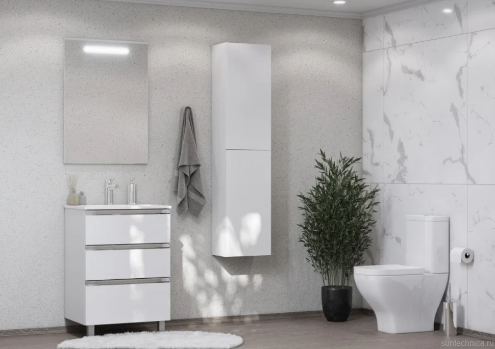 Мебель для ванной комнаты Roca The Gap 60 3 ящика, белый глянец, раковина 3279A8000