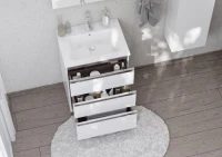 Мебель для ванной комнаты Roca The Gap 60 3 ящика, белый глянец, раковина 3279A8000