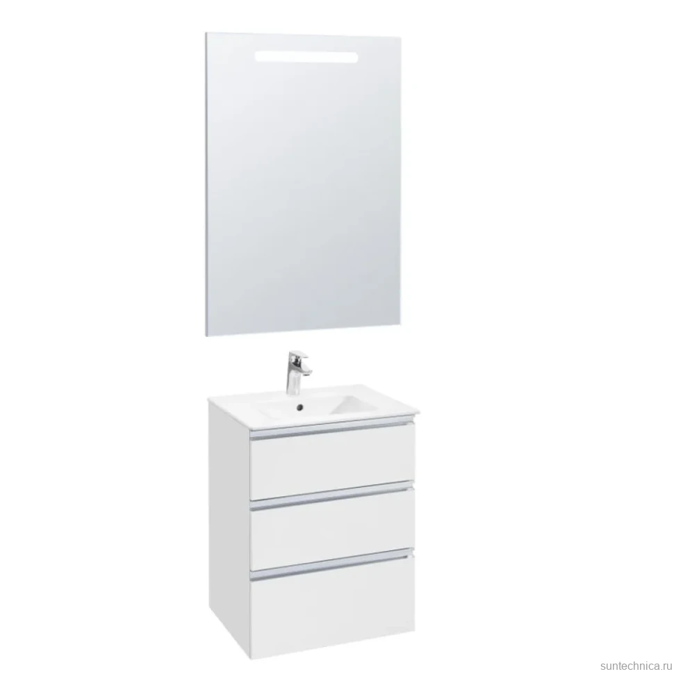 Мебель для ванной комнаты Roca The Gap 60 3 ящика, белый глянец, раковина 3279A8000