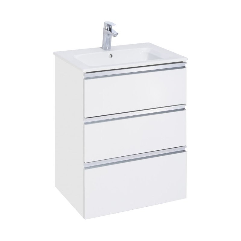Мебель для ванной комнаты Roca The Gap 60 3 ящика, белый глянец, раковина 3279A8000