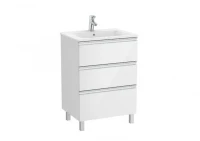 Мебель для ванной комнаты Roca The Gap 60 3 ящика, белый глянец, раковина 3279A8000