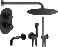 Комплект для ванной Plumberia Selection Ixo KITZXOT19NO60 С ВНУТРЕННЕЙ ЧАСТЬЮ, матовый черный