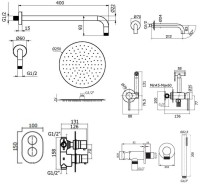 Комплект для ванной Plumberia Selection Ixo KITZXOT19NO60 С ВНУТРЕННЕЙ ЧАСТЬЮ, матовый черный