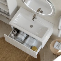 Мебель для ванной комнаты Vigo Finlay 80 подвесная, 1 ящик, матовая белая