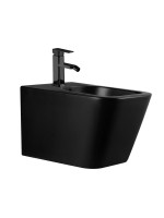 Биде подвесное Abber Rechteck AC1250MB матовое черное Биде подвесное Abber Rechteck AC1250MB матовое черное