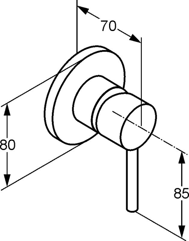 Встраиваемый смеситель для душа и ванны Kludi Bozz 389253976 черный