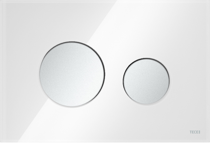 Кнопка смыва TECE Loop Modular 9240665 хром матовый, лицевая панель белая