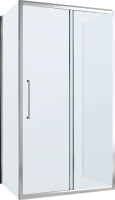 Душевой уголок Abber Schwarzer Diamant AG30170MH-S50M-S50M 170x50, профиль хром, стекло матовое