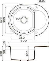 Мойка кухонная Omoikiri Sakaime 60E-GR leningrad grey