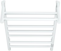 Полотенцесушитель электрический Bauedge Stil Shelf R 40х80, с полкой, белый полуматовый