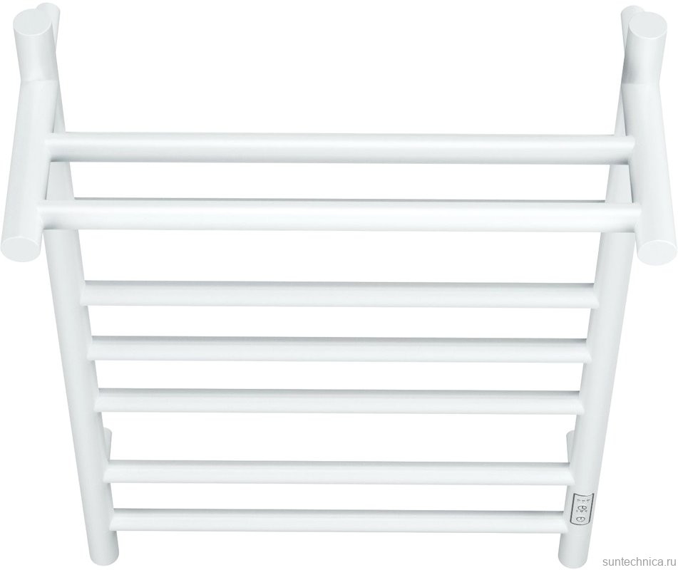 Полотенцесушитель электрический Bauedge Stil Shelf R 40х80, с полкой, белый полуматовый