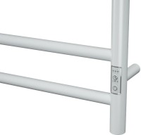 Полотенцесушитель электрический Bauedge Stil Shelf R 40х80, с полкой, белый полуматовый
