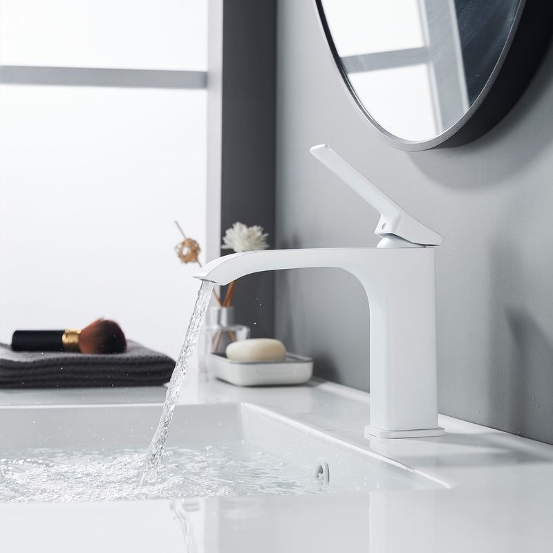 Смеситель для раковины/умывальника Shevanik S4001C, белый