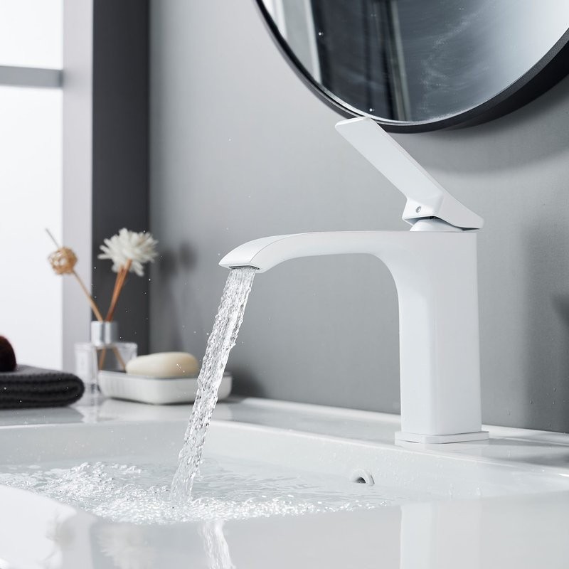 Смеситель для раковины/умывальника Shevanik S4001C, белый