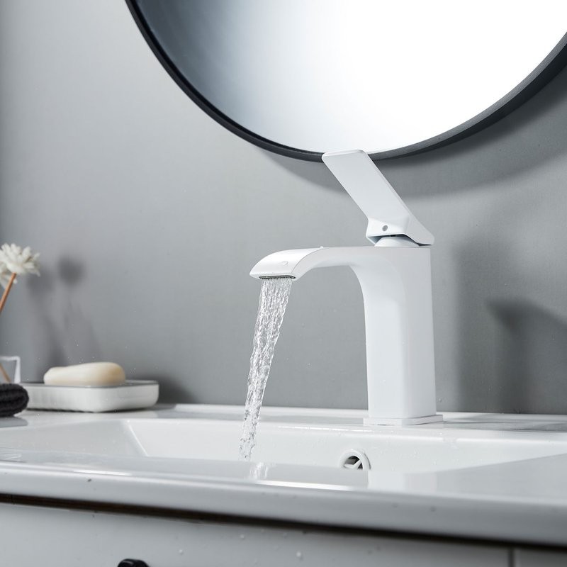 Смеситель для раковины/умывальника Shevanik S4001C, белый