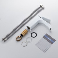 Смеситель для раковины/умывальника Shevanik S4001C, белый