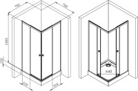 Душевой уголок AM.PM X-Joy W94G-403-8080-MT1K 80х80 см Душевой уголок AM.PM X-Joy W94G-403-8080-MT1K 80х80 см