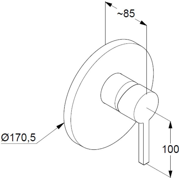 Встраиваемый смеситель для душа и ванны Kludi Nova Fonte 206553915 черный
